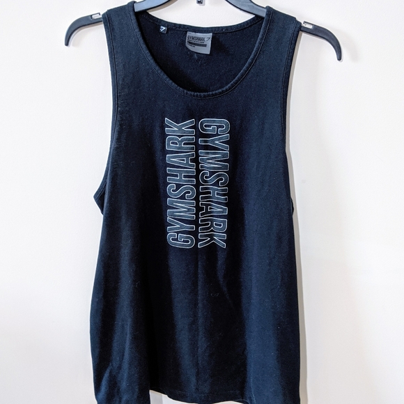 Gymshark Tops - Gymshark Large black logo athletic tank top